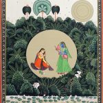 Beautiful Krishna Miniature Paintings in Rajasthani style