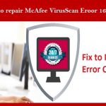 How to repair McAfee VirusScan Error 1603?