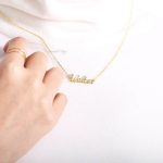 Name Necklace-Custom Name Necklace-Necklaces For Women-Silver Chain-Custom Jewelry-Bridesmaid Gifts-Dainty Gold Plated Silver Chain Pendants