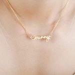 Sterling Silver Custom Name Necklace-Personalized Jewelry-Gifts For Her-Bridesmaid Gifts-Real White Rose Gold Plated Necklaces For Wedding Birthday Anniversary