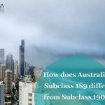 How does Australia Subclass 189 differ from Subclass 190?