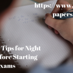 Some Best Tips for Night Study Before Starting Exams