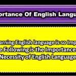 Importance Of English Language | Full Info Of English