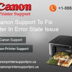 How to obtain solutions for canon printer in error state?