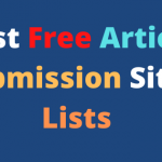 Top Free Best Article Submission Sites Lists in India