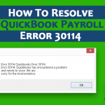 Quickbooks Payroll Error Code 30114