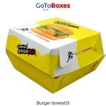 Gotoboxes serve exclusively printed Burger Boxes