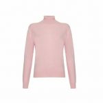 Cashmere Polo Neck Jumper, Baby Pink – Cashmere