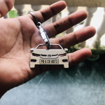 Number plate keychain