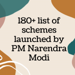 List of schemes launched by Prime Minister Narendra Modi