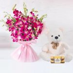Gift Orchid Flowers Combo Online in Dubai | Eternal Bond