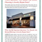 Which Questions You Should Ask Before Choosing A Jewelry Repair Store?