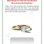 What Should You Take into Consideration When Buying Wedding Rings?