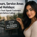 Hours, Service Areas and Holidays