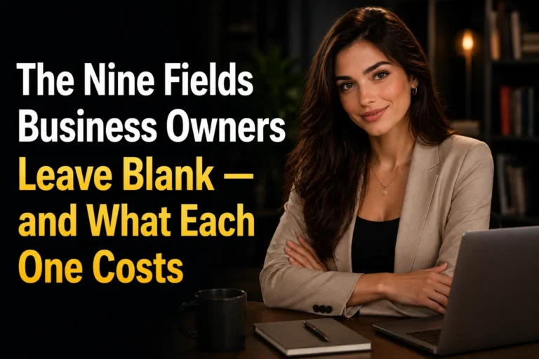The Nine Fields Business Owners Leave Blank